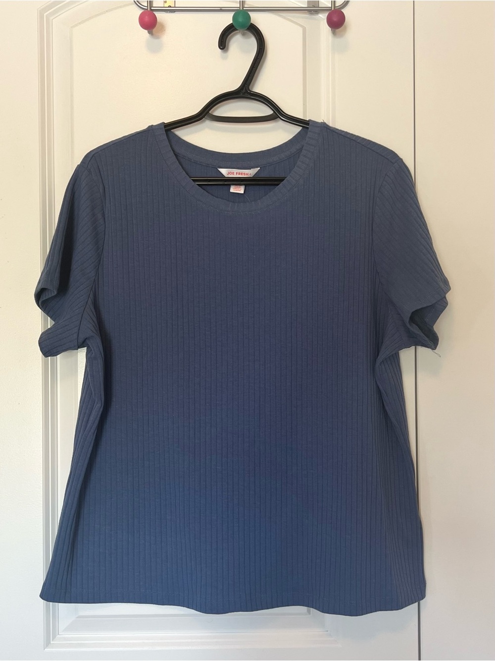 Joe Fresh Ribbed Short Sleeve Tee - Slate Blue